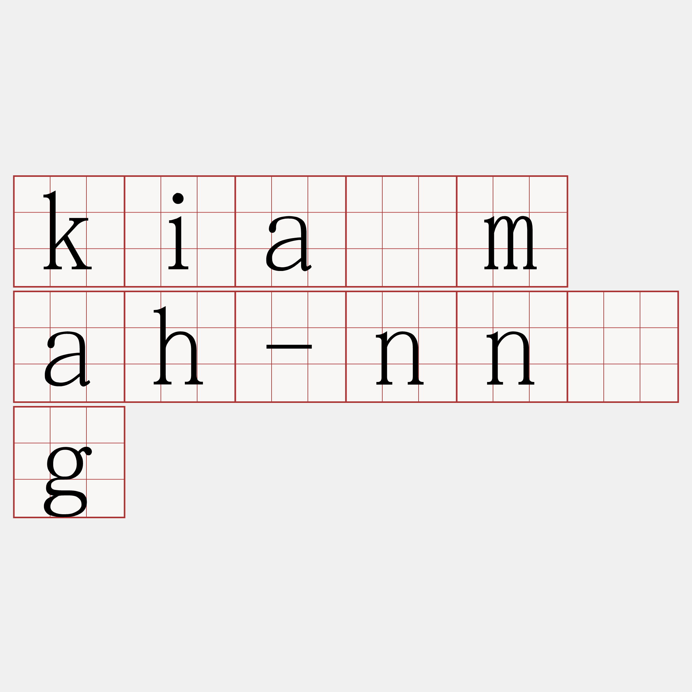 kiâm ah-nn̄g